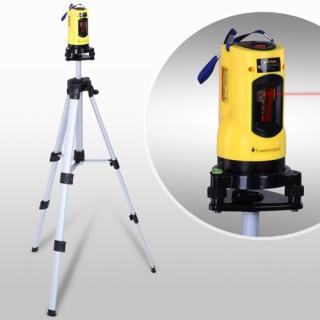 1x Stavební křížový laser, stativ s úhly a plochami 1,2 m
