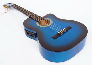 4/4 kytara Cherrystone s výřezem a 4pásmovým snímačem EQ (Barva: Modrá)