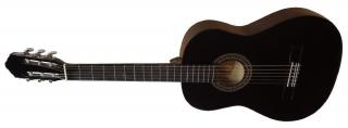 Akustická levoruká kytara pro školní výuku, černá (Velikost: 4/4 (39  ) | Barva: Černá)