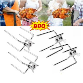 BBQ 4x Grilovací čtyř-bodec na rožeň Ø 5-11mm, chromovaná ocel