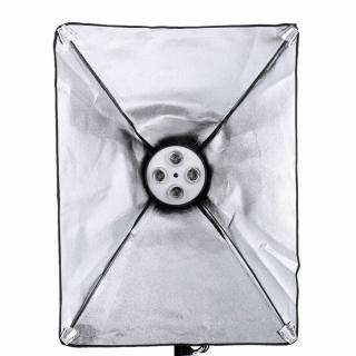 Foto lampa pro 4 úsporné žárovky se softboxem 50x70 cm