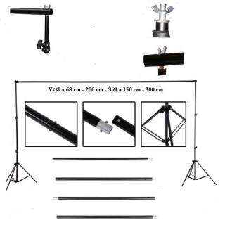 Konstrukce pro fotograficé pozadí 200 x 300 cm