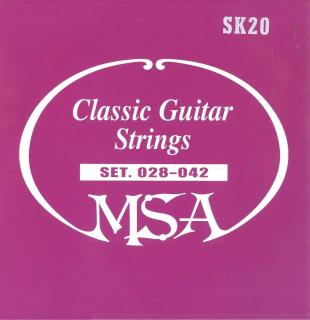 Kytarové nylonové struny - MSA SK20 - síla 028-042, 6 kusů