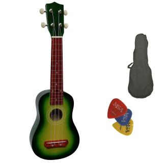 Sopránové ukulele MSA-UK3 zelené (Příslušenství: 1x Pouzdro a 3x trsátko)