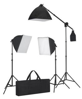 Studiová světla 3x 45W/E27 5500K (3x 225W) se stativem a softboxem (3x 45W, 3x softbox 50x50 cm, 3x stativ)