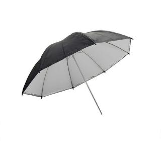 Studiový fotografický odrazový bílý - černý deštník, 83cm  (Fotografický odrazový studiový deštník, venkovní strana černá, vnitřní strana bílá, 83cm. .)