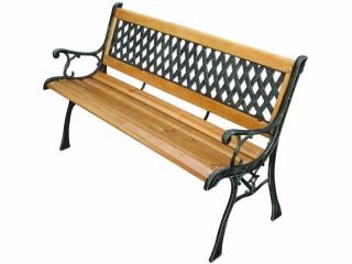Zahradní lavička Marina s motivem mřížky (Stylová, robustní, nostalgická zahradní lavička)