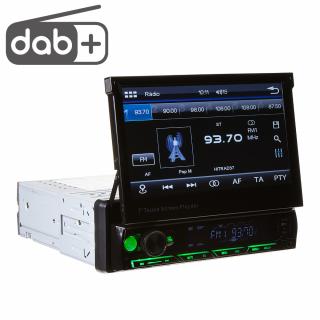 1DIN DAB / FM autorádio s výsuvným 7&quot; LCD, Mirror link, Bluetooth, SD/DUAL-USB/RDS/ČESKÉ MENU