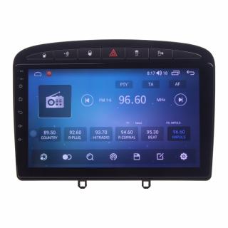 Autorádio pro Peugeot 308, 408 s 9&quot; LCD, Android, WI-FI, GPS, CarPlay, Bluetooth, 4G, 2x USB
