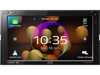 JVC 2DIN DAB+ / FM autorádio/6,8&quot; displej/USB/AV/Bluetooth/Bezdrát Apple CarPlay / Android Auto