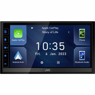 JVC 2DIN DAB+ / FM autorádio/6,8&quot; displej/USB/AV/Bluetooth/Bezdrát Apple CarPlay / Android Auto