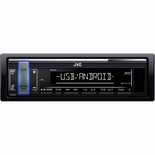 JVC autorádio bez mechaniky/USB/AUX/volitelnou barvou podsvícení tlačítka/odnímatelný panel