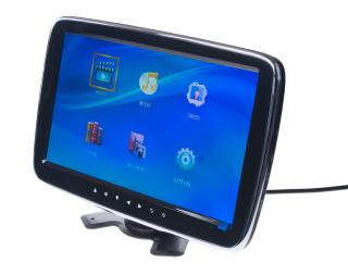 LCD monitor 10 - USB, micro SD, FM modulátor, Bluetooth, vstup pro kameru (Uchycení na hlavovou opěrku nebo přístrojovou desku)