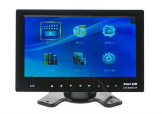 LCD monitor 7&quot;- USB, microSD, FM modulátor, Bluetooth, vstup pro kameru, IC-701T