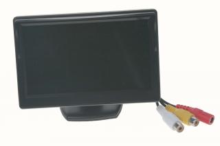 LCD monitor do auta 5  černý na palubní desku (Monitor do auta se 2 vstupy)
