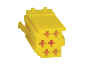 Plastové pouzdro mini ISO konektoru - žlutá část