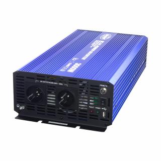 Sinusový měnič napětí z 24/230V + USB, 3000W