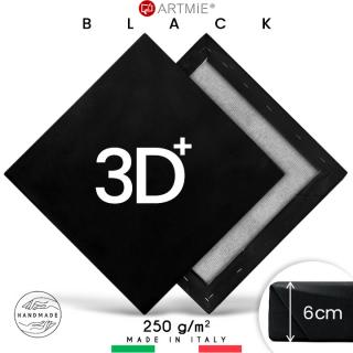 3D + Černé malířské plátno na rámu PROFI - různé rozměry (malířské plátna ARTMIE)