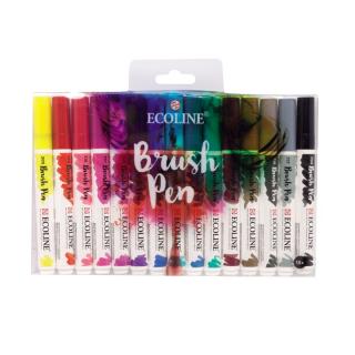 Akvarelové pera Ecoline Brush Pen / 15 dílná sada (akvarelové pera Royal Talens Ecoline)