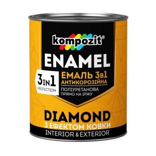 Antikorozní smalt 3 v 1  KOMPOZIT DIAMOND 0,65 l - různé odstíny  (smaltovací barva ENAMEL)