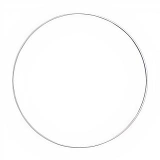 Bílý kovový kruh pro dotvoření 1 ks / různé velikosti (Kovová obruč na dotvoření)