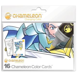 Chameleon kartičky na vymalování - Manga / sada 16 ks (Chameleon Color Cards)