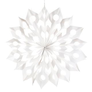 Dekorace z papíru Sněhová vločka | různé rozměry (vánoční papírová dekorace)