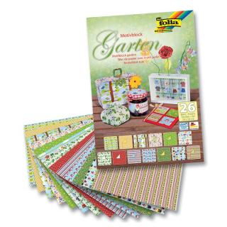 Dekorační papír Folia Garden 24 x 34 cm / 26 listů (Papíry na scrapbooking)