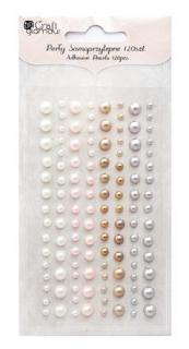 Dekorační perličky Mocca Cream - 120 ks (příslušenství na výrobu šperků)