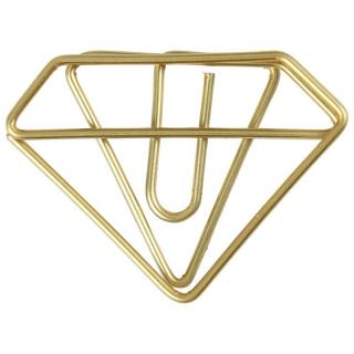 Dekorační sponky ve tvaru diamantu - 6 ks (kovové kancelářské potřeby)