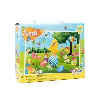 Dětské velikonoční puzzle - Kuře (Puzzle pro děti)