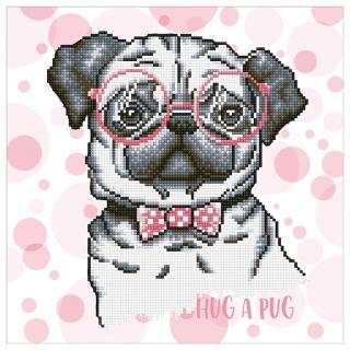 Diamantový obraz - Pug 35 x 35 (diamantové malování)