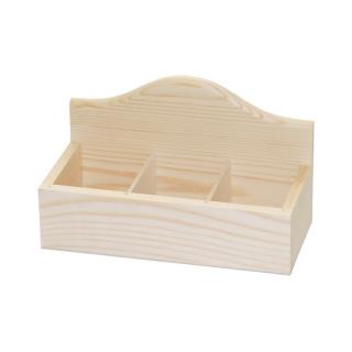 Dřevěná krabička na čaj 21.3x10x12.5 cm (dřevěné polotovary na kreativní práce)