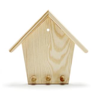 Dřevěný domek na klíče (dřevěné polotovary na dekupáž)