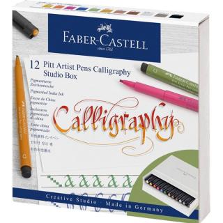 Kaligrafické pera Faber-Castell Pitt / studio box 12 ks (pomůcky na kaligrafii)