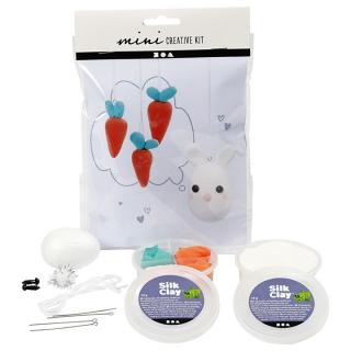 Kreativní sada Mini Creative Kit - Rabbit suspension (kreativní set pro děti - zajíček s mrkvičkami)