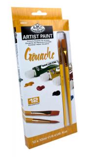 Kvašové barvy ARTIST Paint 12x12ml  (maliarský set Royal &amp; Langnickel)