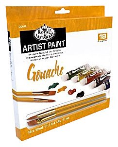Kvašové barvy ARTIST Paint 18x12ml  (maliarský set Royal &amp; Langnickel)