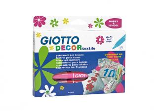 Markery na textil GIOTTO DECOR textile / 6 barev (markery na textil)