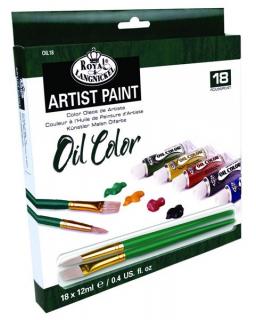 Olejové barvy ARTIST Paint 18x12ml (malířská sada Malířský set Royal &amp; Langnickel)