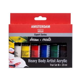 Sada akrylových barev AMSTERDAM Expert Series 6 x 20 ml (Sada akrylových barev Heavy Body)