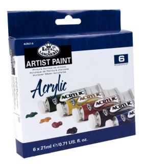 Sada akrylových barev Royal &amp; Langnickel / 6 dílná (Sada akrylových barev)