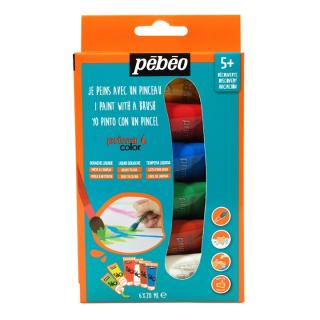 Sada kvašových barev  Pebeo Primacolor 6 x 20 ml  ( temperové barvy pro děti )