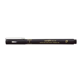 Štětcový popisovač UNI PIN černý | extra tenký (technické pero)