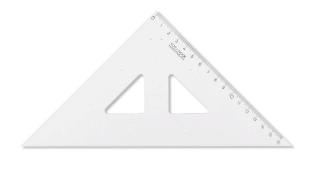 Trojúhelník 45/177 s kolmicí a prolisem KTR (technické potřeby KOH-I-NOOR)