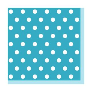 Ubrousky na dekupáž - Modrá s puntíky - 1 ks (ubrousky na dekupáž)