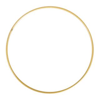 Zlatý kovový kruh na dotvoření 1 ks / různé velikosti (Kovová obruč na dotvoření)