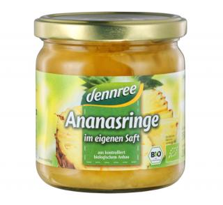 Ananas kroužky ve vlastní šťávě 350 g BIO DENNREE