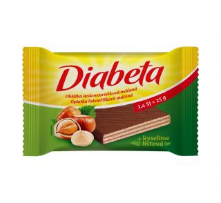 Diabeta Oplatka lískooříšková celolomáčená 25 g PLH