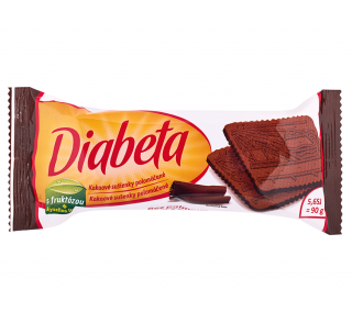 Diabeta Sušenky kakaové polomáčené 90 g PLH